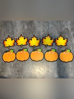 Carson-Dellosa Vintage Fall Themed Bulletin Board Die Cut Pumpkins and Leaves